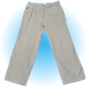 COMFY & SOFT MENS COLUMBIA KHAKI TAN CORDUROY PANTS 100% COTTON EUC 36 X 30